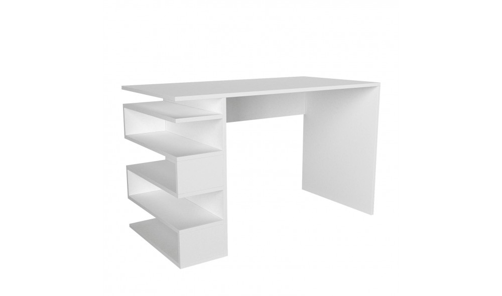 Birou de studiu, Snake, Alb, 120 x 75 x 60 cm