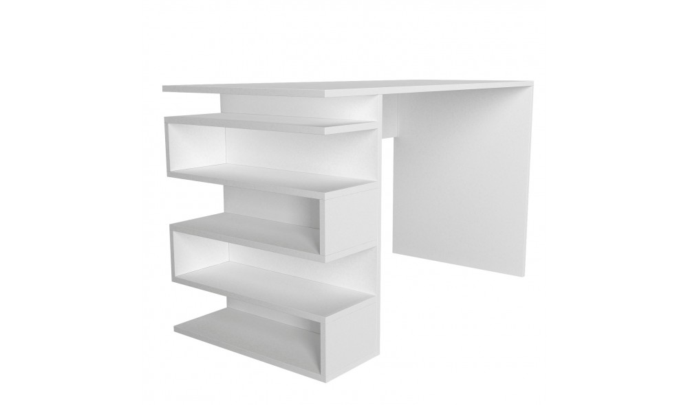 Birou de studiu, Snake, Alb, 120 x 75 x 60 cm