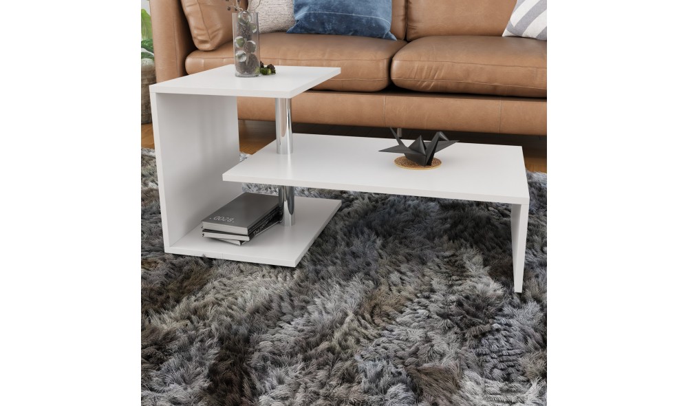 Masuta de cafea, Dilek, Alb, 100 x 46 x 50 cm