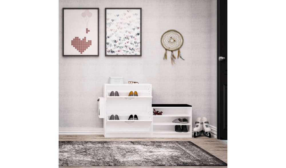 Pantofar, Trend, Alb, 130 x 80 x 31 cm