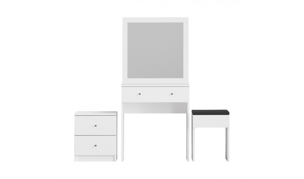 Masa de machiaj, Nice, Alb, 65 x 139 x 35 cm