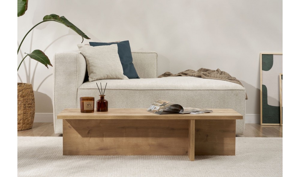 Masuta de cafea, Harbor - Sapphire Oak, 120 x 30 x 45 cm