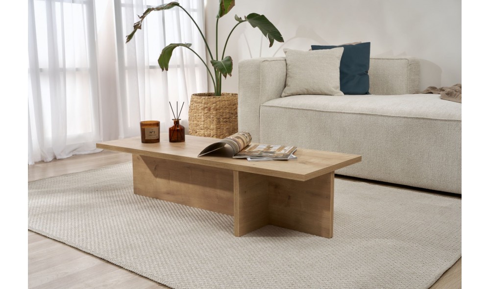 Masuta de cafea, Harbor - Sapphire Oak, 120 x 30 x 45 cm