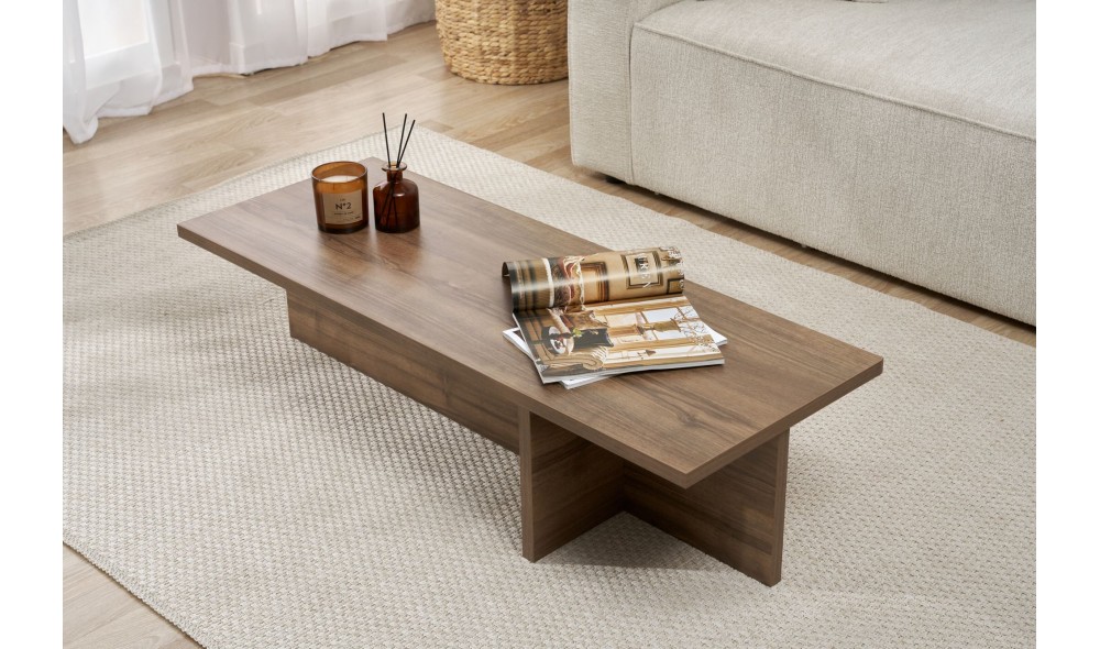 Masuta de cafea, Harbor - Venezia Walnut, 120 x 30 x 45 cm
