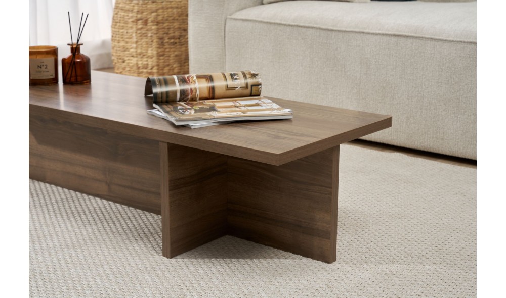 Masuta de cafea, Harbor - Venezia Walnut, 120 x 30 x 45 cm