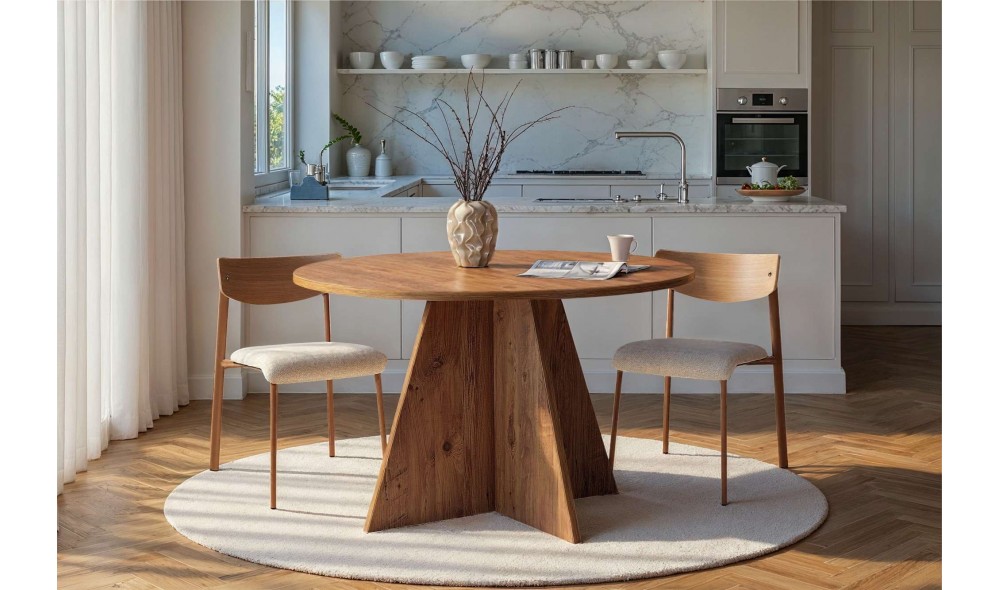 Masa de sufragerie, Virella - Atlantic Pine, 120 x 75 x 120 cm