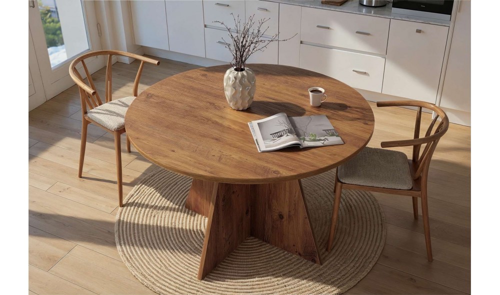 Masa de sufragerie, Virella - Atlantic Pine, 120 x 75 x 120 cm