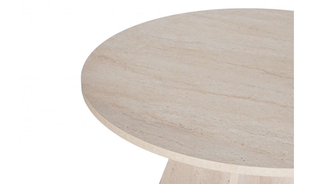 Masa de sufragerie, Virella - Travertine, 120 x 75 x 120 cm