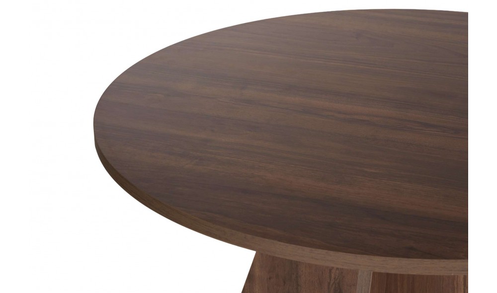 Masa de sufragerie, Virella - Venezia Walnut, 120 x 75 x 120 cm