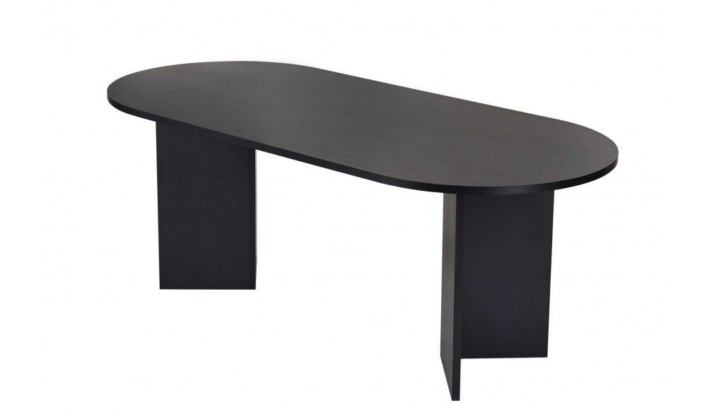 Masa de sufragerie, Sabella - Wood Black, 200 x 75 x 90 cm