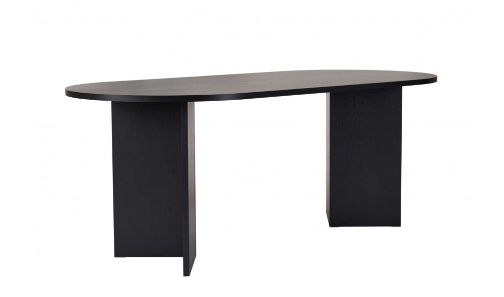 Masa de sufragerie, Sabella - Wood Black, 200 x 75 x 90 cm