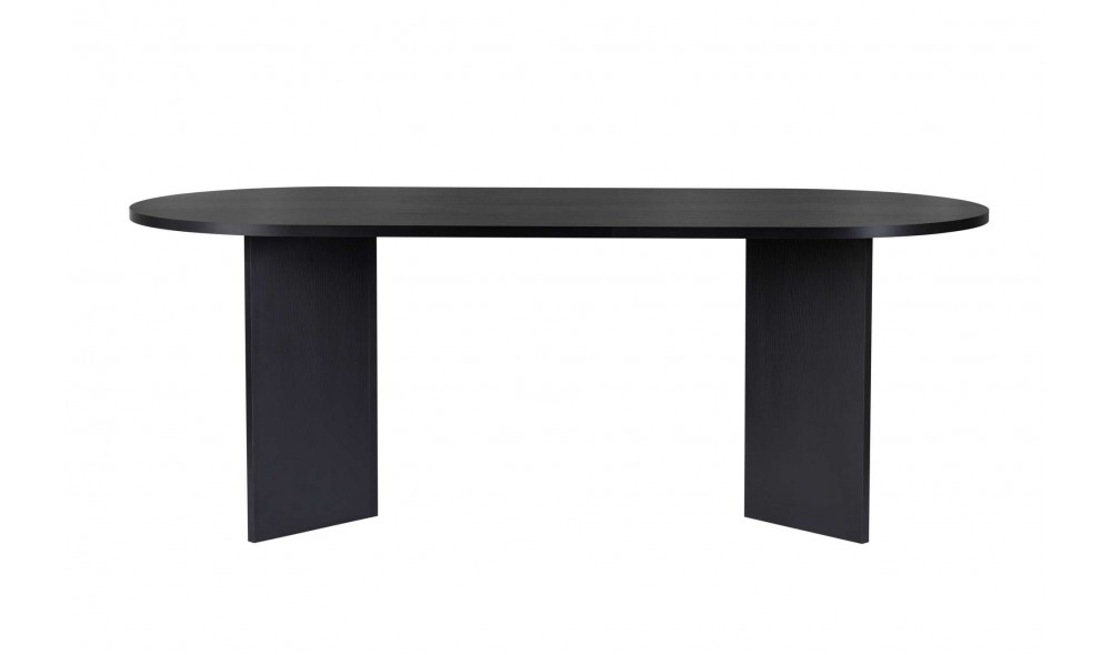 Masa de sufragerie, Sabella - Wood Black, 200 x 75 x 90 cm