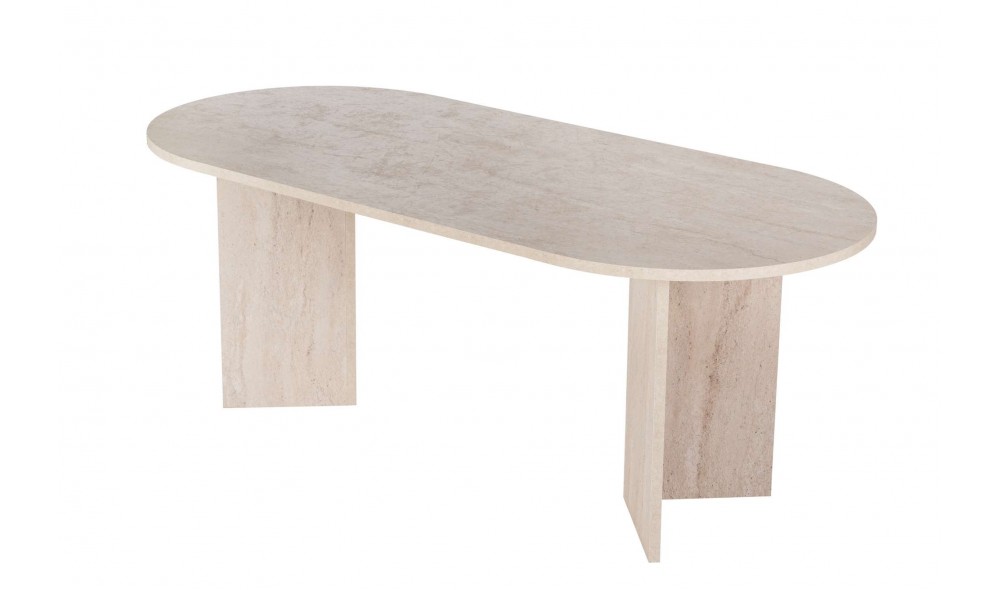 Masa de sufragerie, Sabella - Travertine, 200 x 75 x 90 cm