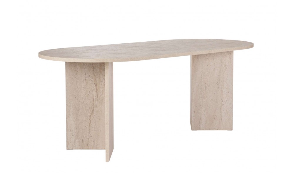 Masa de sufragerie, Sabella - Travertine, 200 x 75 x 90 cm
