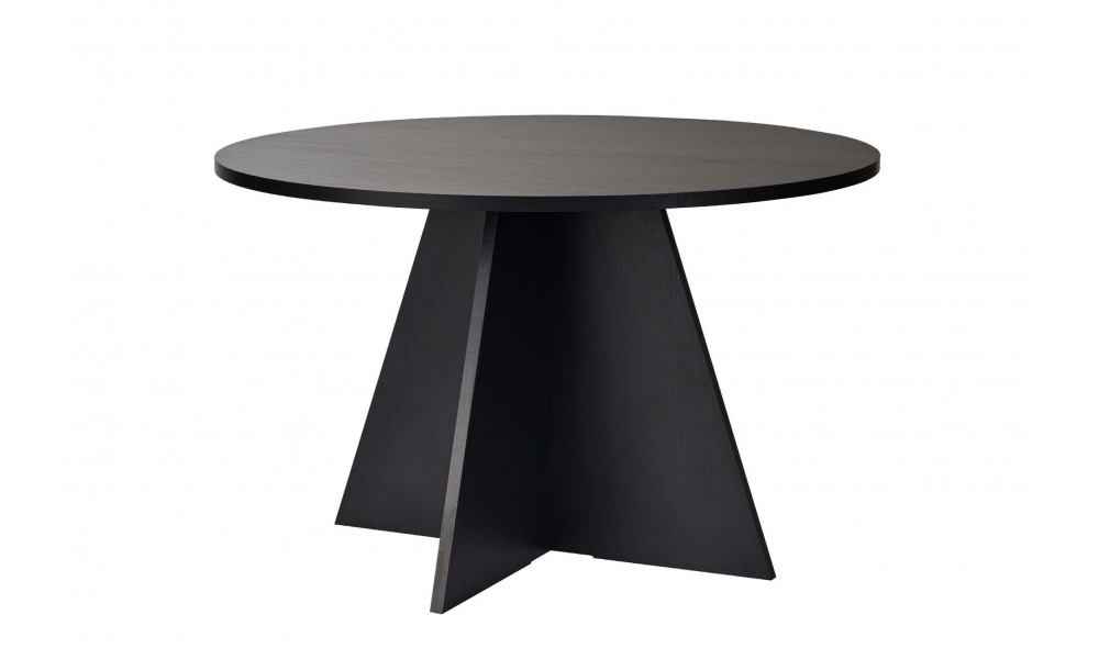 Masa de sufragerie, Virella - Wood Black, 120 x 75 x 120 cm