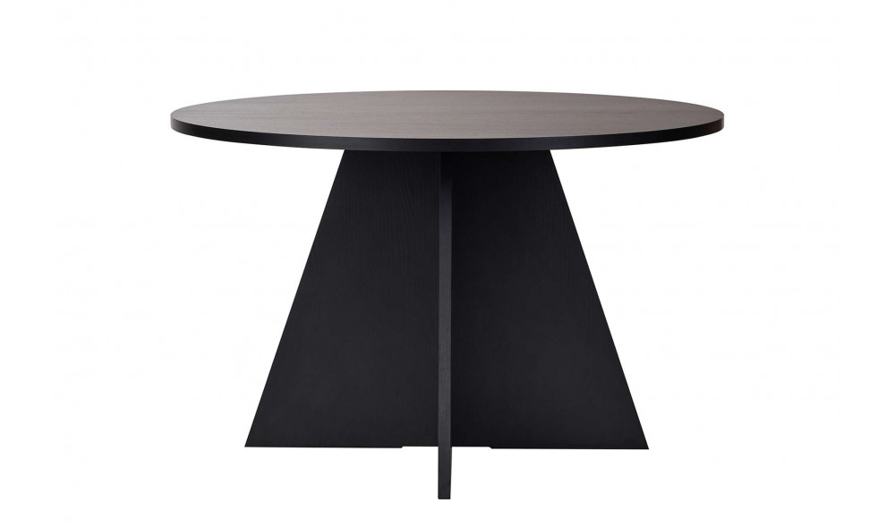 Masa de sufragerie, Virella - Wood Black, 120 x 75 x 120 cm