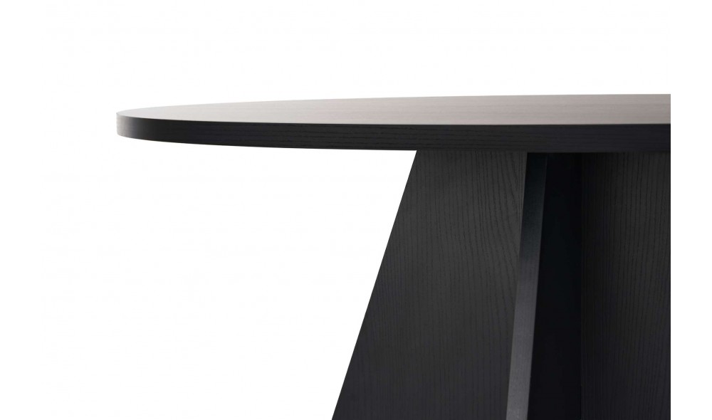 Masa de sufragerie, Virella - Wood Black, 120 x 75 x 120 cm