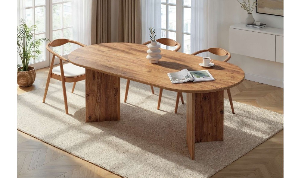 Masa de sufragerie, Sabella - Atlantic Pine, 200 x 75 x 90 cm