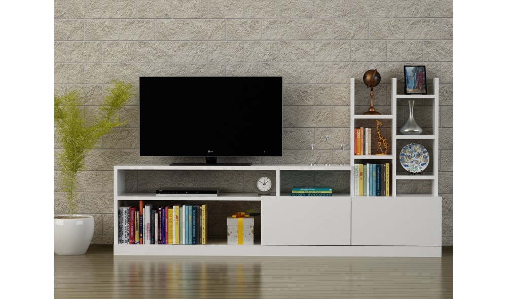 Unitate TV Dolunay - Alb 164 x 91 x 25 cm