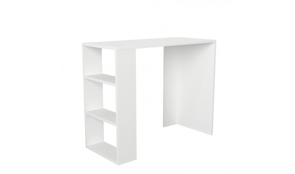 Birou de studiu, Netenya, Alb, 90 x 74 x 40 cm