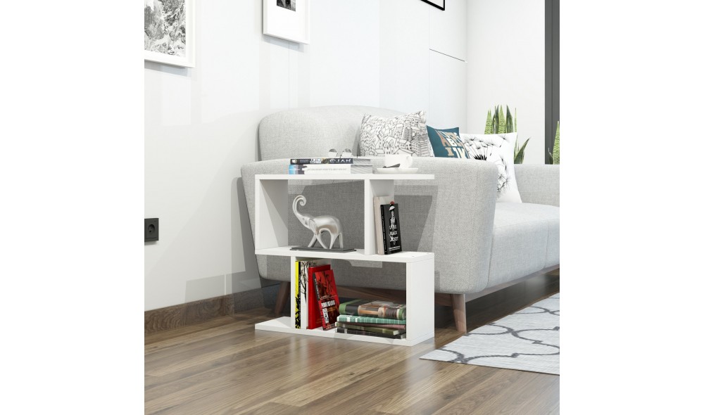 Masa laterala, Lale, Alb, 60 x 55 x 20 cm