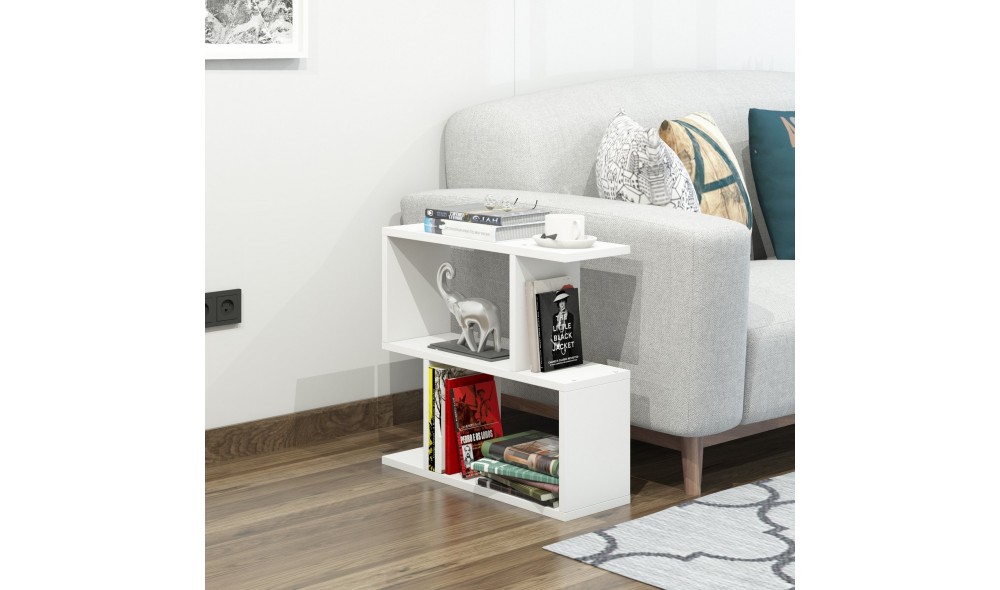 Masa laterala, Lale, Alb, 60 x 55 x 20 cm