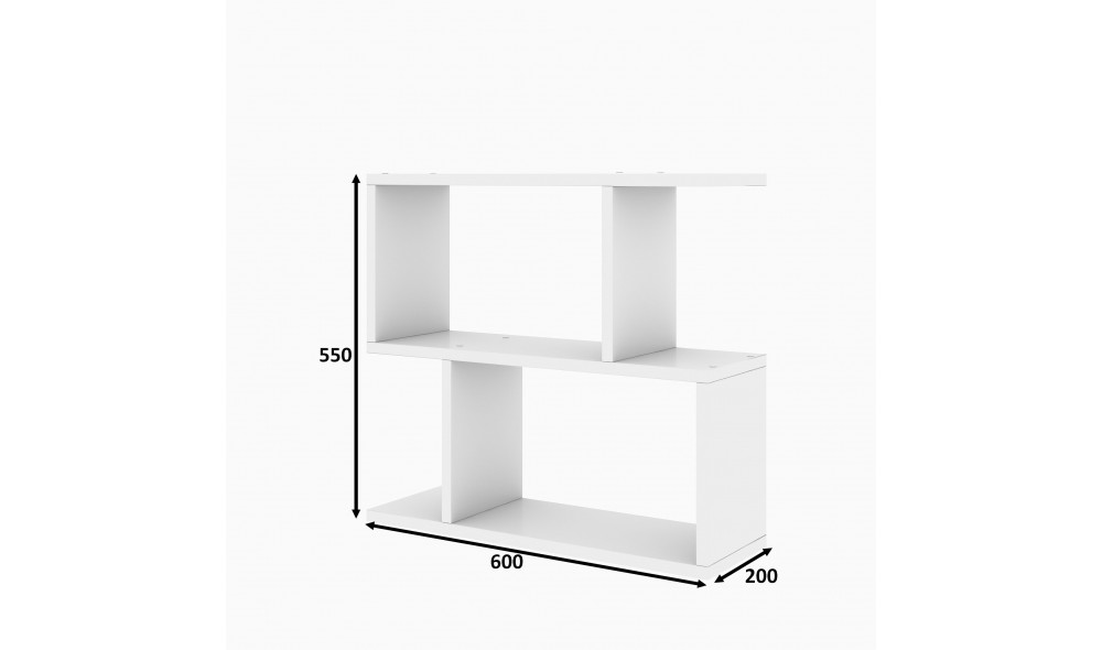 Masa laterala, Lale, Alb, 60 x 55 x 20 cm