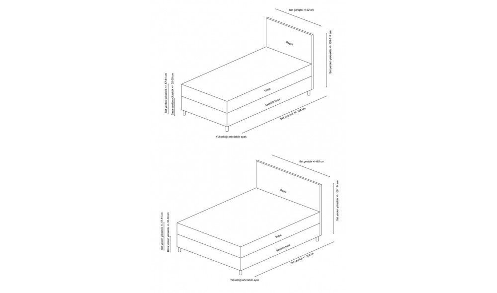 Pat dublu, Safir 150 x 200 - Maro