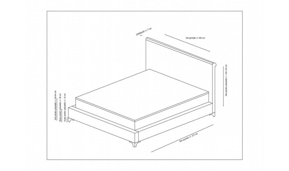 Pat dublu cu saltea, Set Deluxe 160 x 200 - Antracit