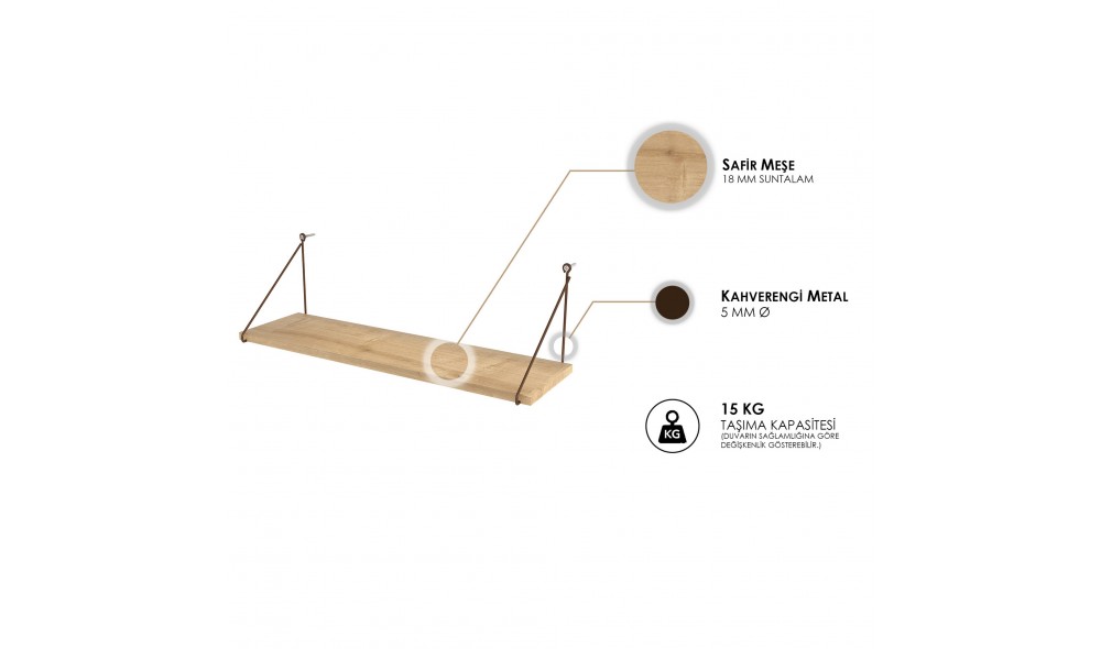 Raft de perete Armoni - Stejar