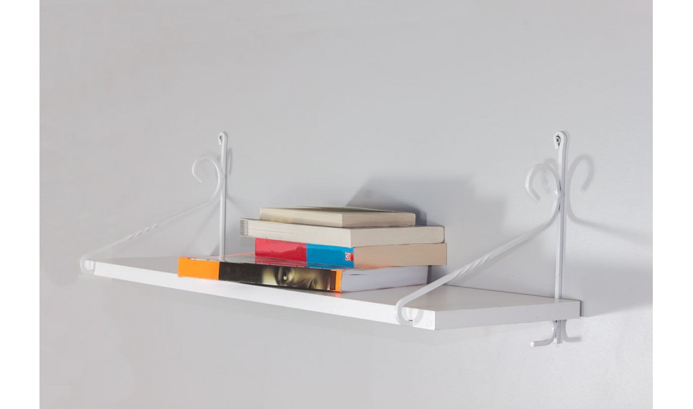 Raft de perete Seramoni - Alb stralucitor