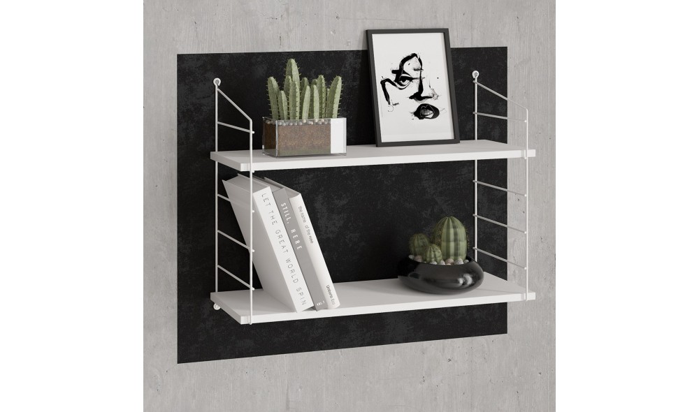 Raft de perete Armoni 2'li - Alb stralucitor