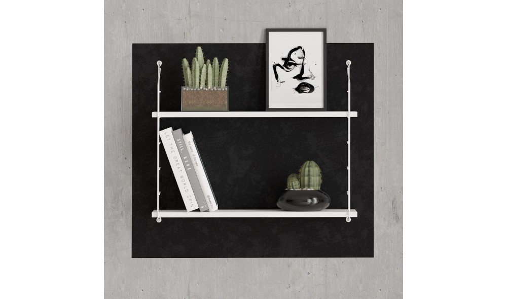 Raft de perete Armoni 2'li - Alb stralucitor