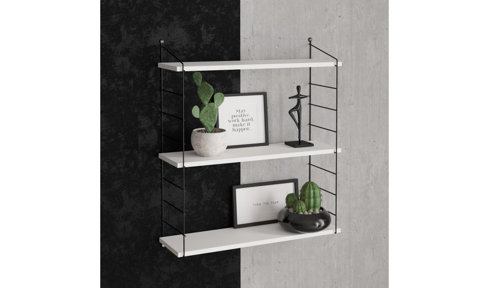 Raft de perete Armoni 3'lu - Alb