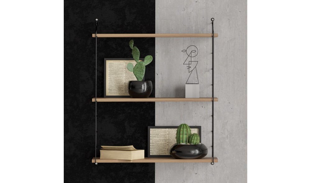 Raft de perete Armoni 3'lu - Nuc