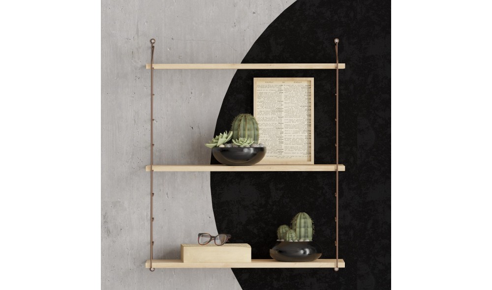 Raft de perete, Armoni, Stejar, 72 x 85 x 20 cm