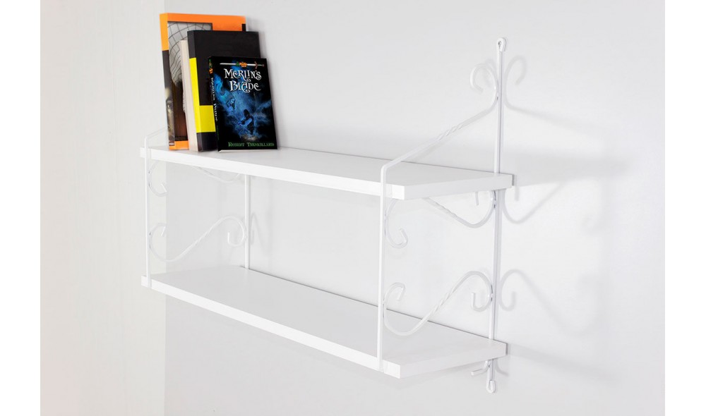 Raft de perete, Seramoni, Alb, 72 x 51 x 20 cm