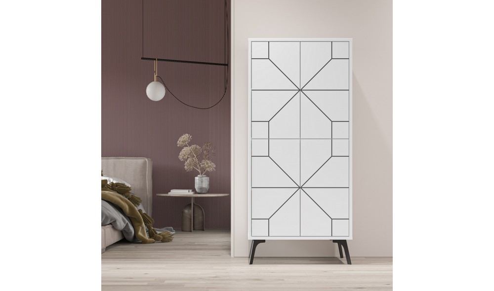 Comoda multifunctional Duna - Alb 62 x 136 x 35 cm