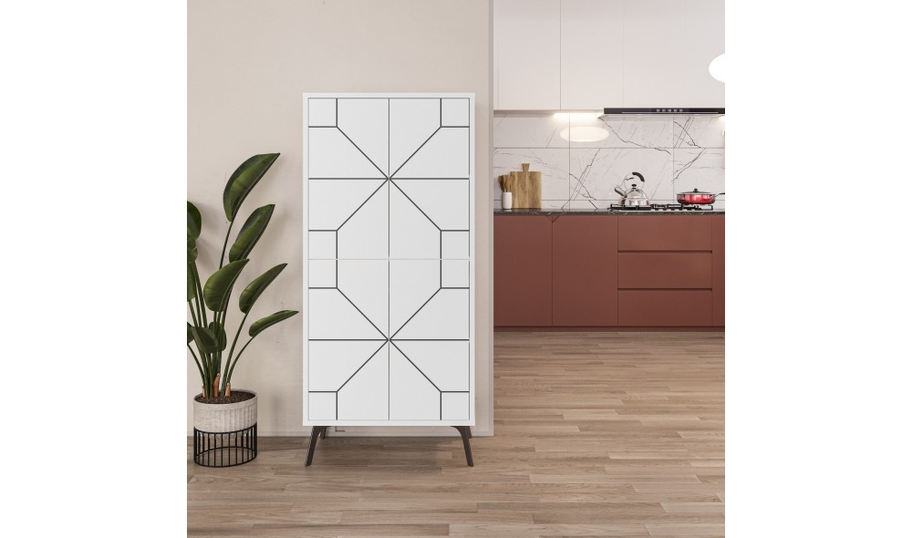 Comoda multifunctional Duna - Alb 62 x 136 x 35 cm