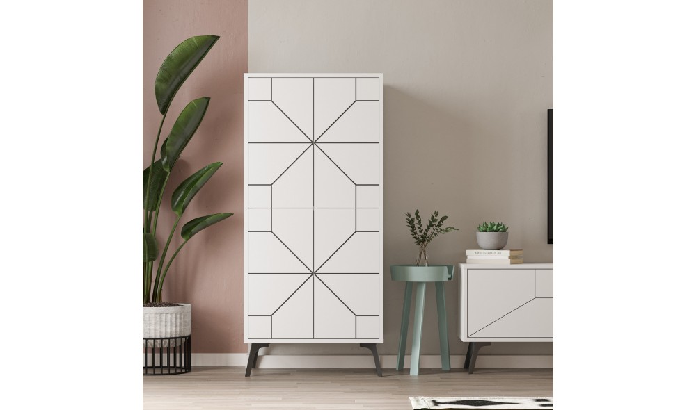 Comoda multifunctional Duna - Alb 62 x 136 x 35 cm