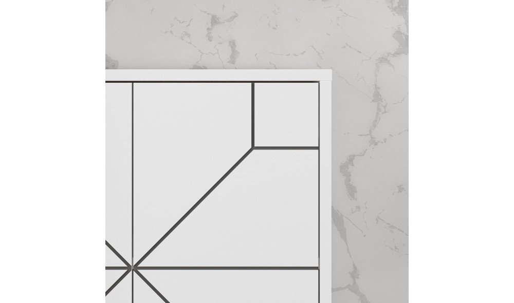 Comoda multifunctional Duna - Alb 62 x 136 x 35 cm