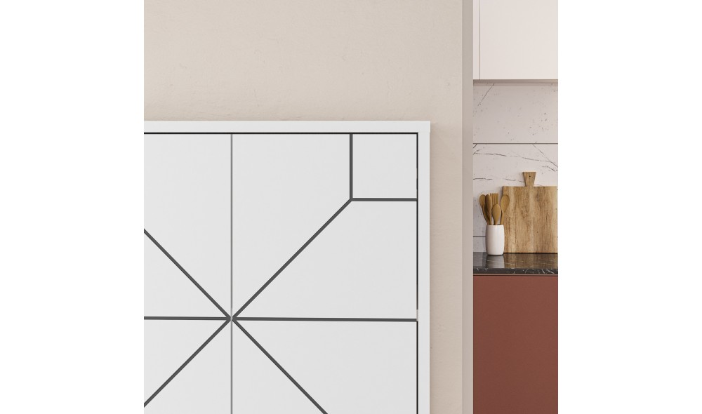 Comoda multifunctional Duna - Alb 62 x 136 x 35 cm