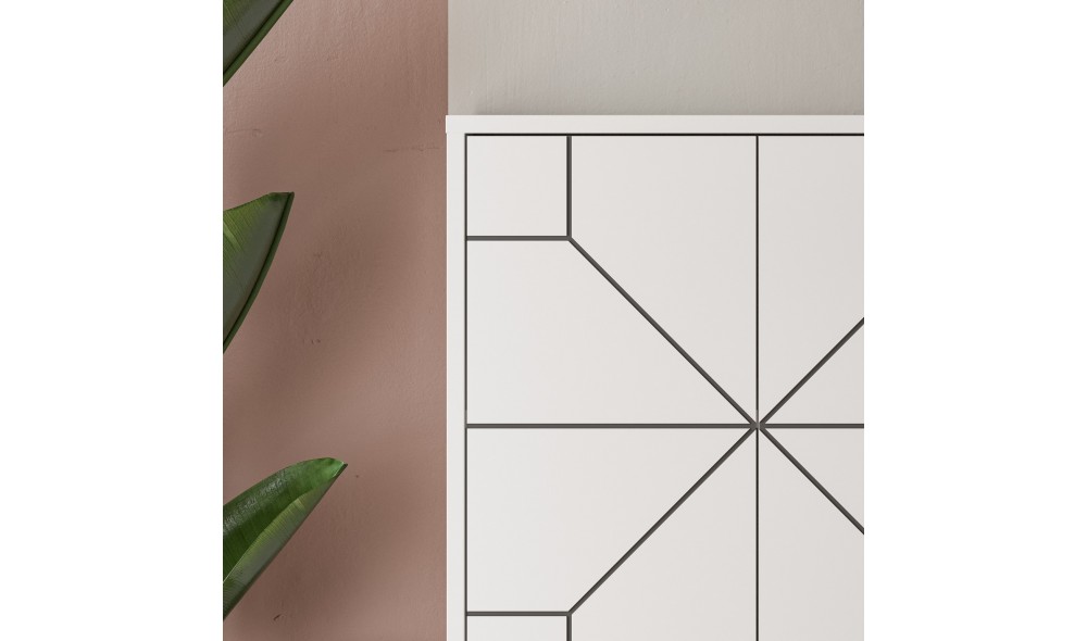 Comoda multifunctional Duna - Alb 62 x 136 x 35 cm