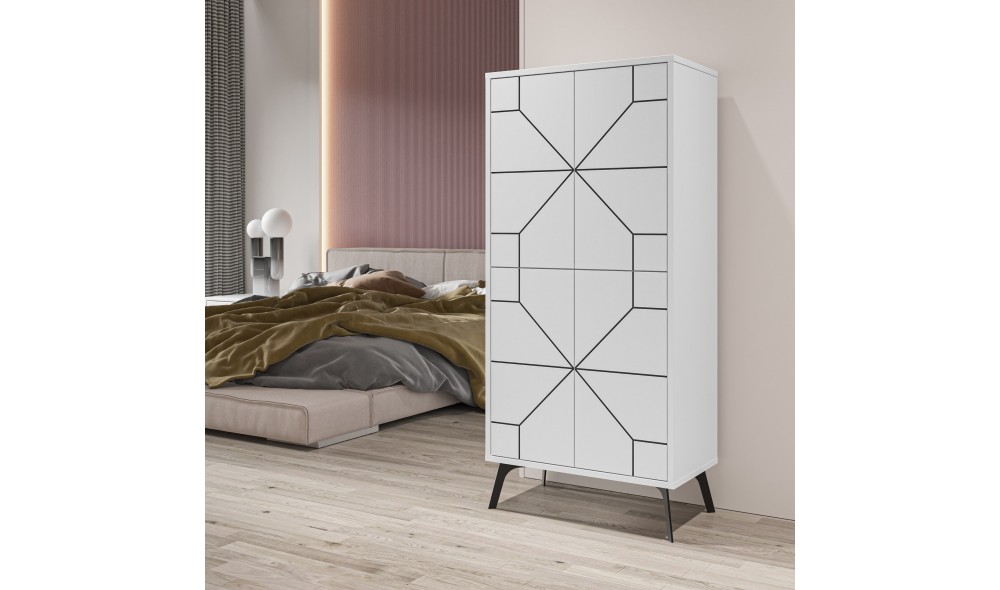 Comoda multifunctional Duna - Alb 62 x 136 x 35 cm