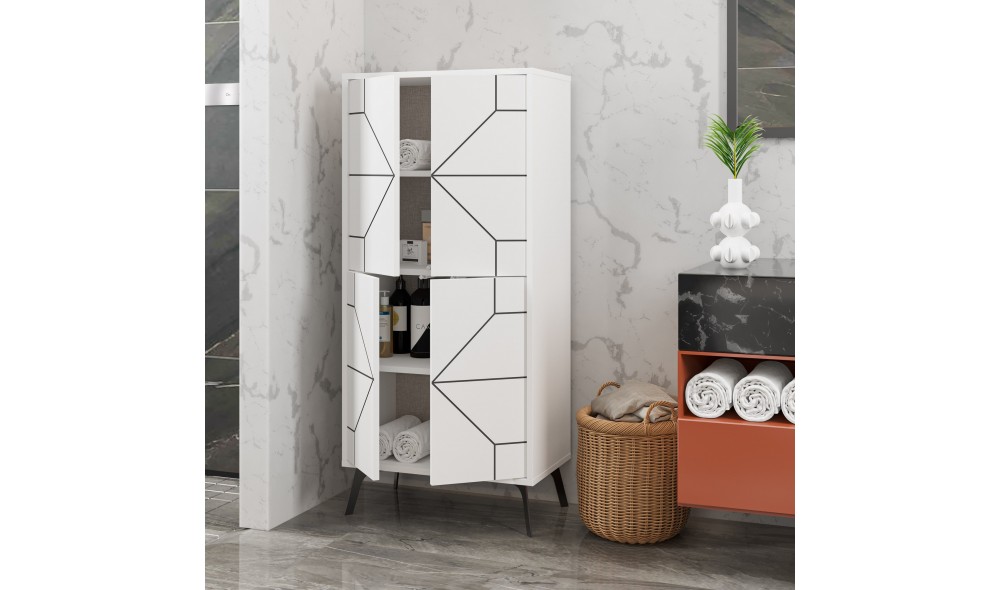 Comoda multifunctional Duna - Alb 62 x 136 x 35 cm