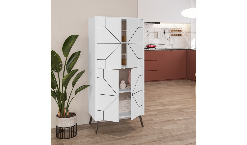 Comoda multifunctional Duna - Alb 62 x 136 x 35 cm