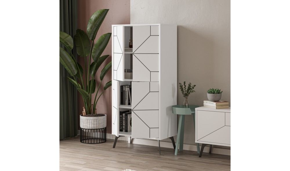 Comoda multifunctional Duna - Alb 62 x 136 x 35 cm