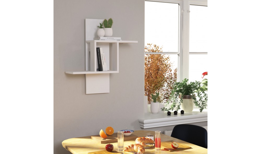 Raft de perete Moara - Alb 64 x 70 x 15 cm