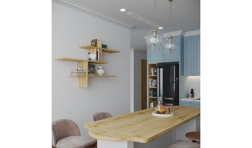 Raft de perete Leu - Stejar 123 x 80 x 22 cm