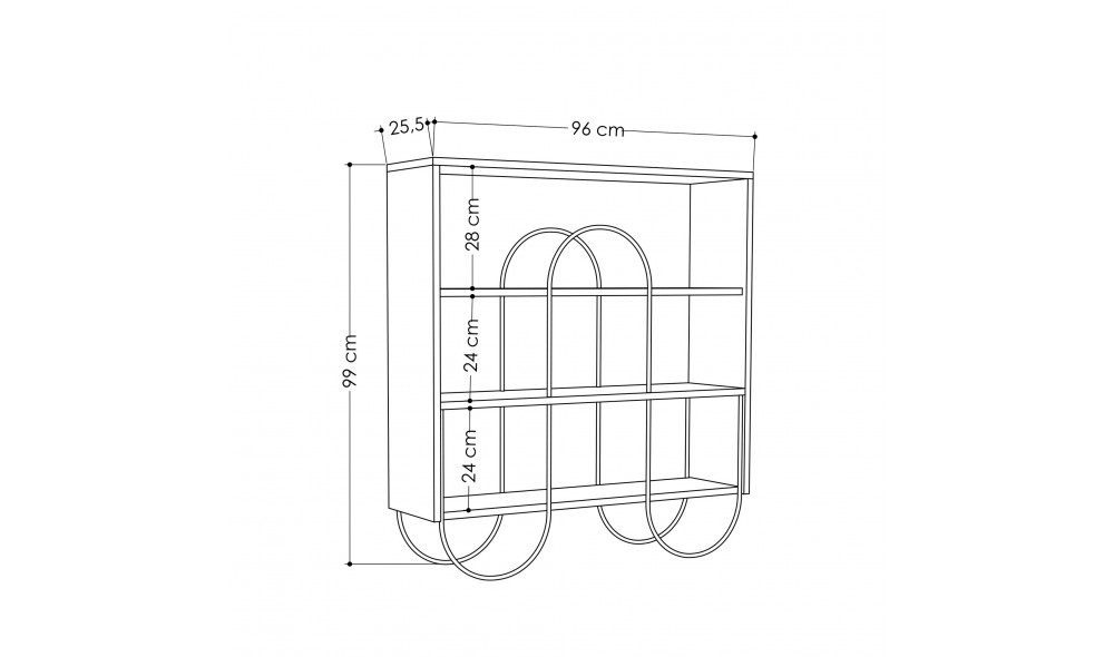 Consola Consola Norfolk - Alba 96 x 99 x 25 cm